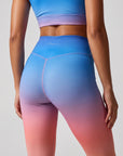 Women's Eclipse Sports Leggings – High-waisted – Blue gradient – Galaya
