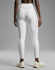 LYRA — Legging sport femme taille haute — Blanc — Galaya Paris
