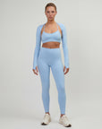 Women's cropped sports top Tara – Long sleeves – Yoga & Pilates – Galaya