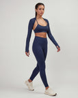 Women's cropped sports top Tara – Long sleeves – Yoga & Pilates – Galaya