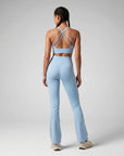 ALTAIR — Pantalon Flare de Yoga — Bleu — Galaya Paris