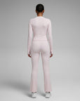 ALTAIR — Pantalon Flare de Yoga — Rose — Galaya Paris