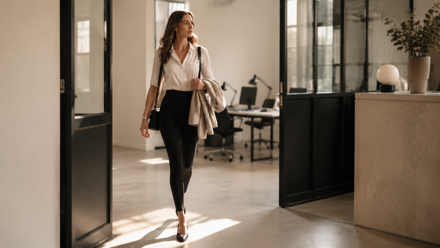 Comment porter un legging au bureau sans avoir l'air en pyjama