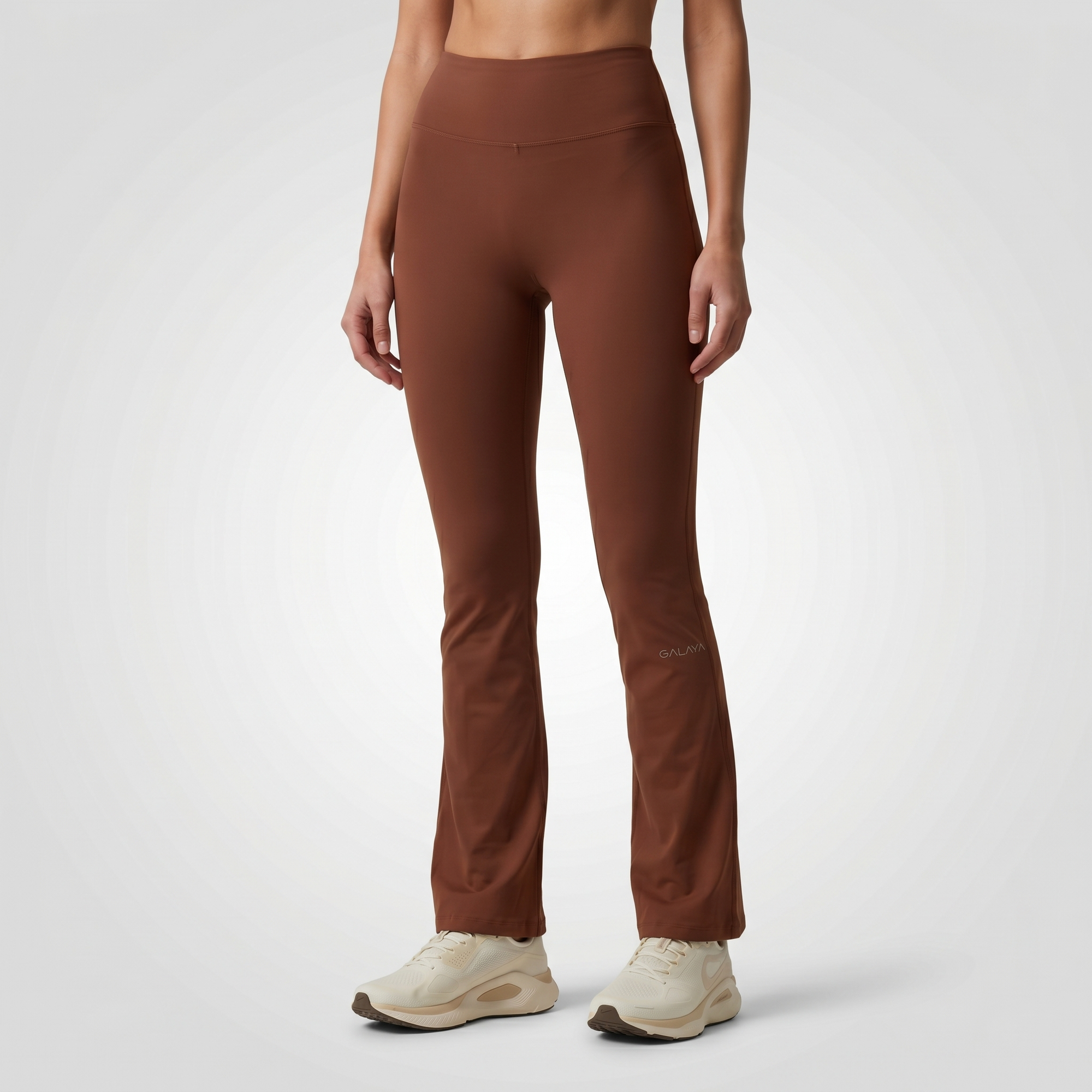 ALTAIR — Pantalon Flare de Yoga — Marron — Galaya Paris