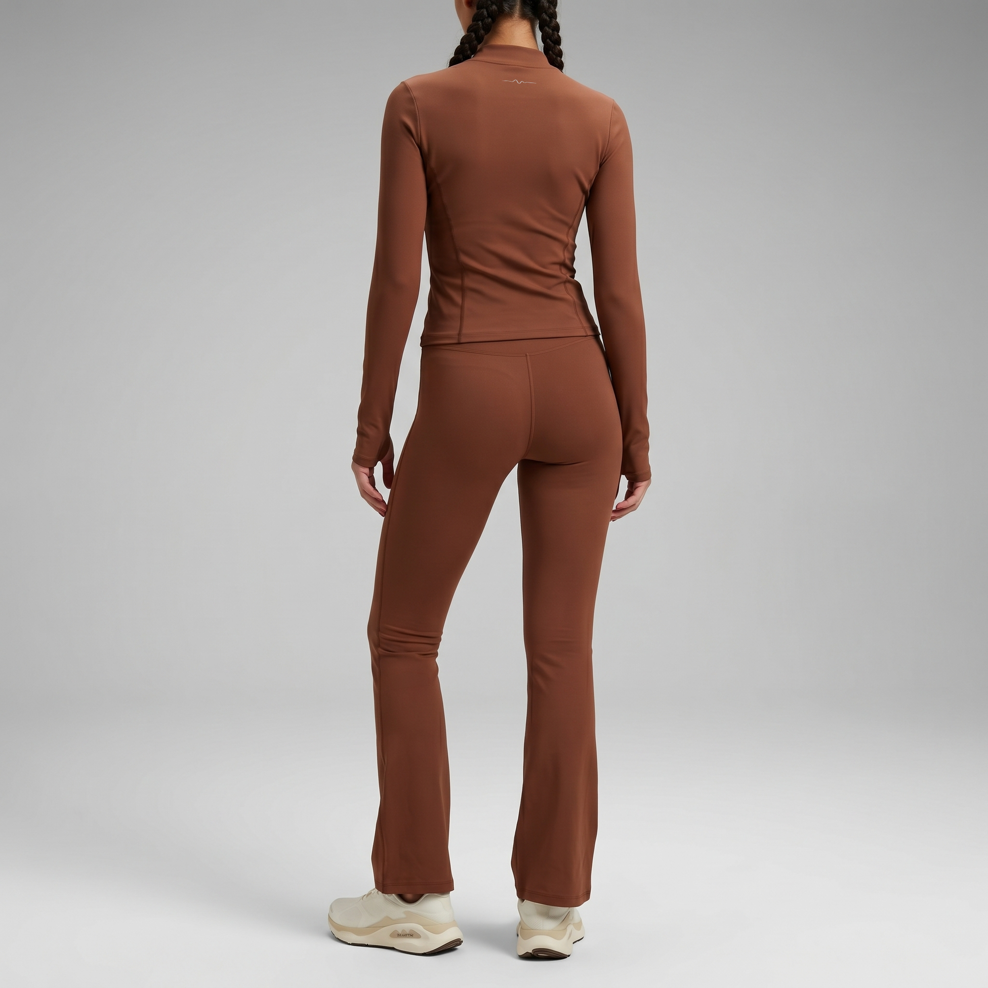 ALTAIR — Pantalon Flare de Yoga — Marron — Galaya Paris