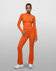 ALTAIR — Pantalon Flare de Yoga — Orange — Galaya Paris