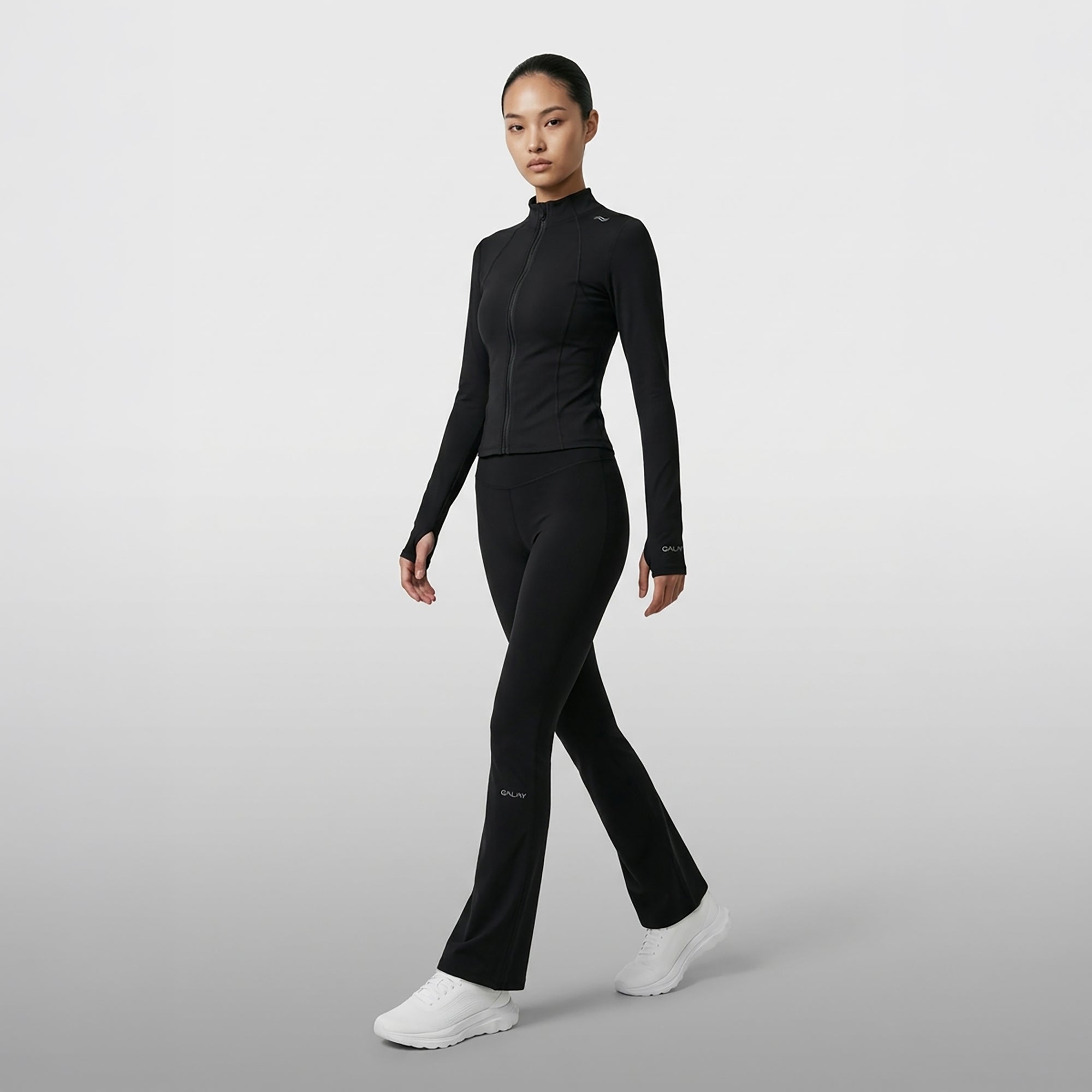 ALTAIR — Pantalon Flare de Yoga — Noir — Galaya Paris