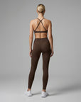 ATRIA — Brassiere Cross-back — Marron — Galaya Paris