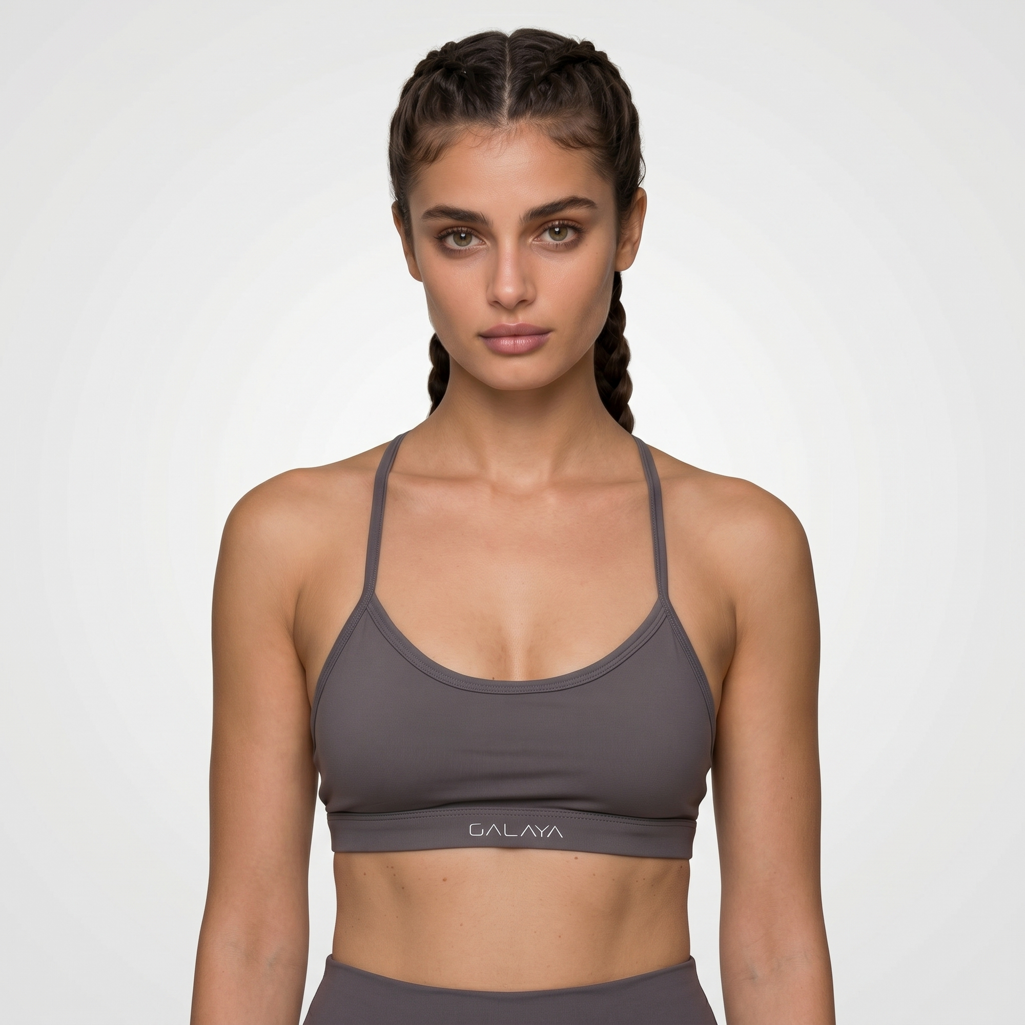 ATRIA — Brassiere Cross-back — Gris — Galaya Paris