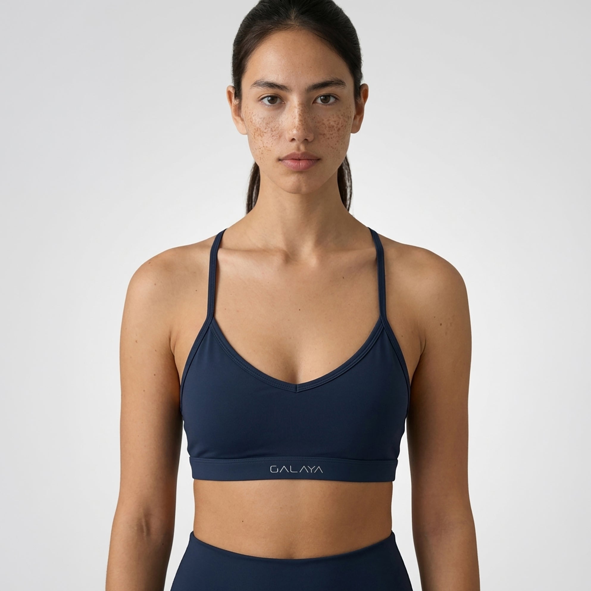 ATRIA — Brassiere Cross-back — Bleu marine — Galaya Paris
