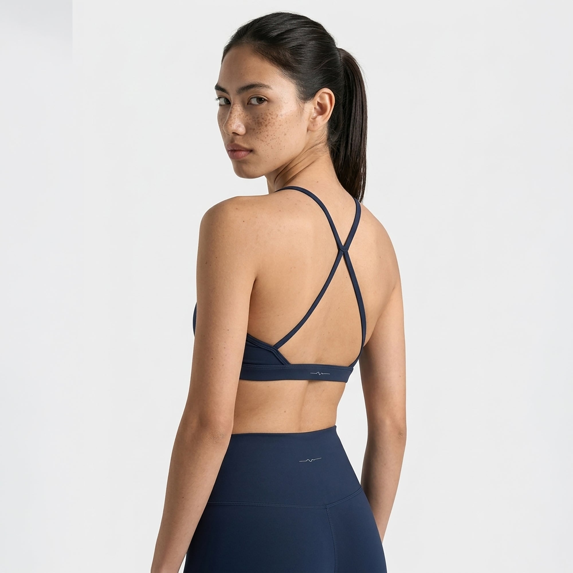 ATRIA — Brassiere Cross-back — Bleu marine — Galaya Paris