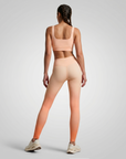 Legging sport femme Dune – Taille haute – Dégradé pêche & sable – Galaya