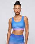 ECLIPSE BRA — Legging degradé femme edition limitée — degradé rose et bleu tie and die — Galaya Paris