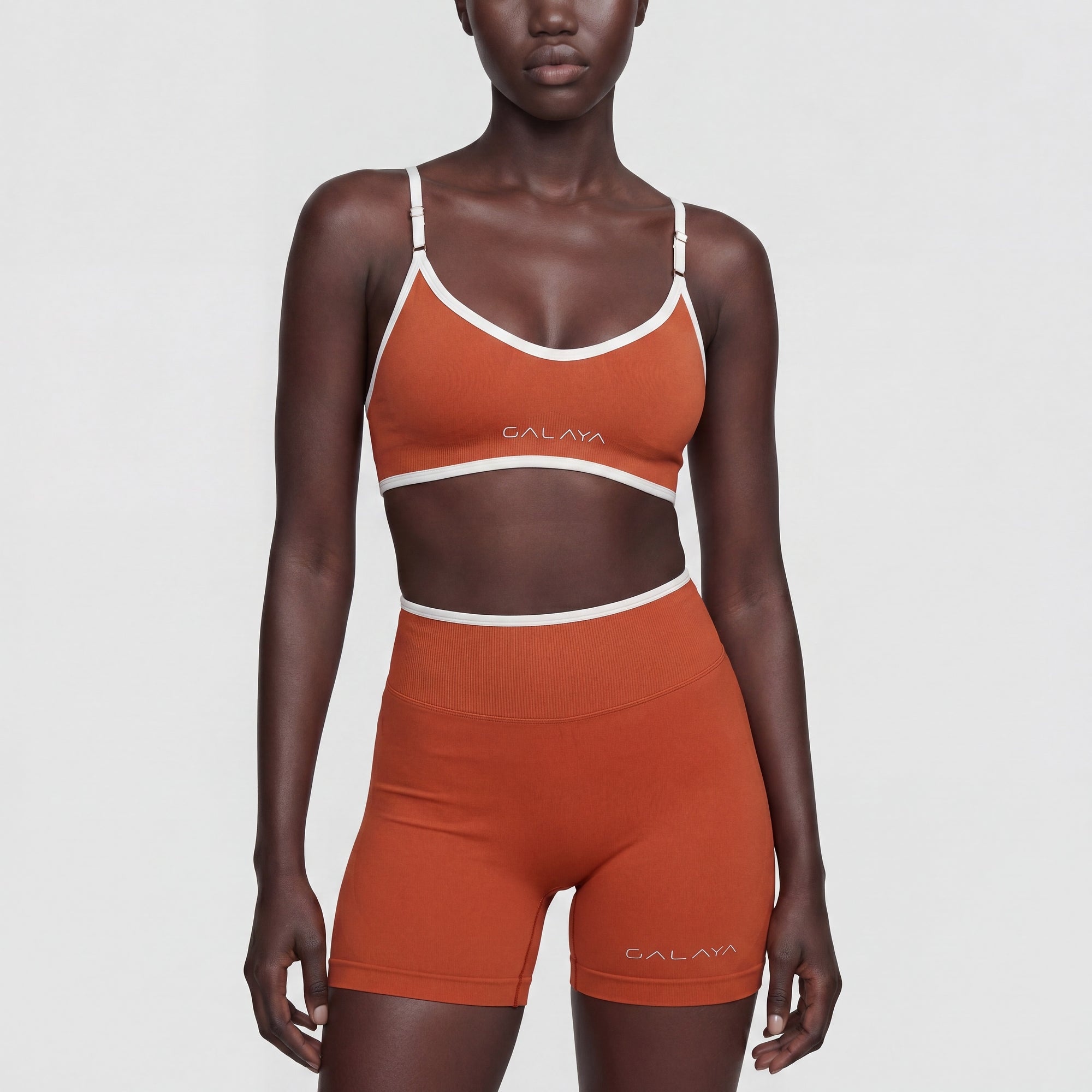 ELNATH — Short de sport femme — Orange — Galaya Paris