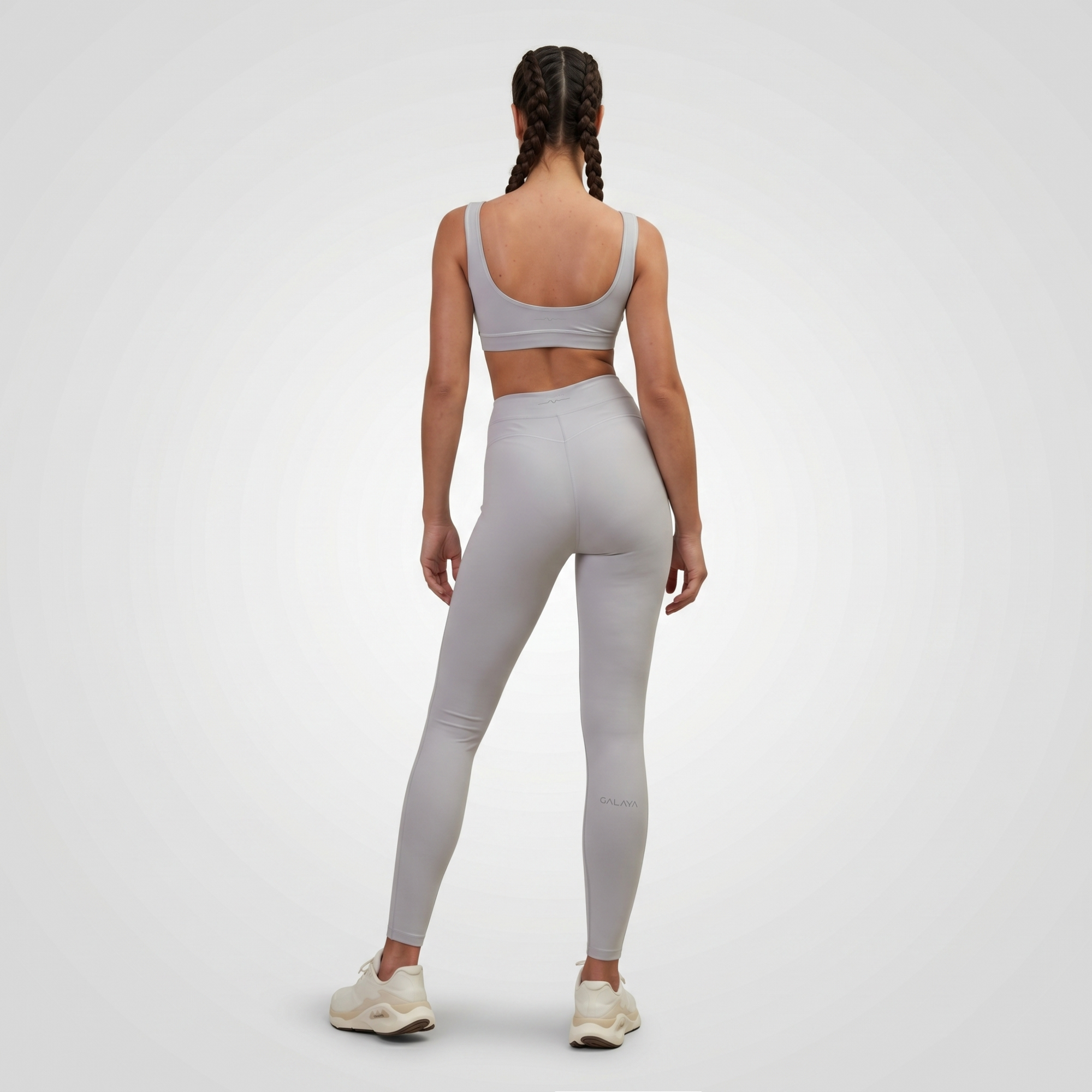 LYRA — Legging sport femme taille haute — Gris — Galaya Paris