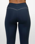 LYRA — Legging sport femme taille haute — Bleu marine — Galaya Paris