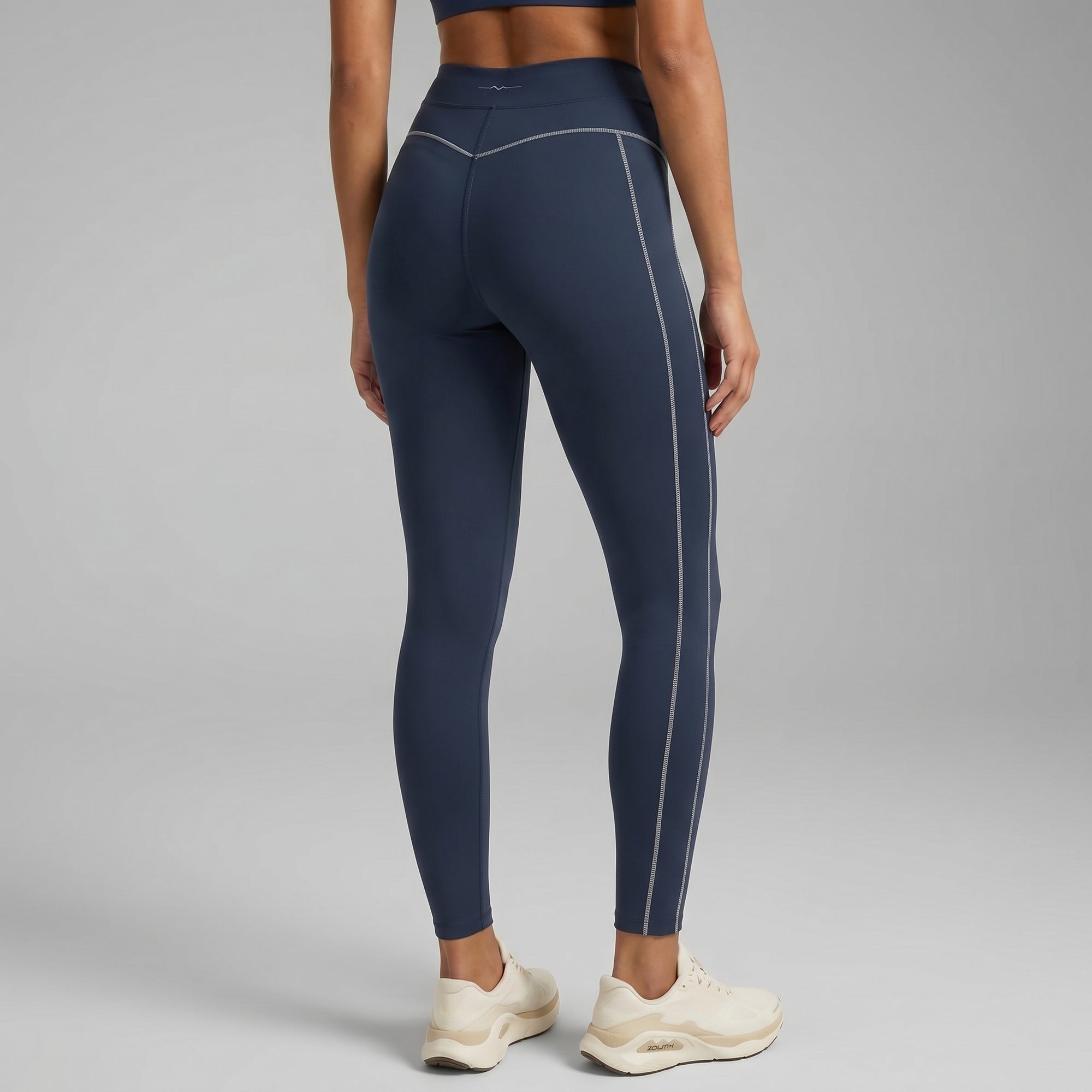 LYRA — Legging sport femme taille haute — Bleu marine — Galaya Paris