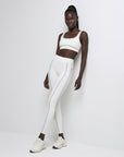 LYRA — Legging sport femme taille haute — Blanc — Galaya Paris