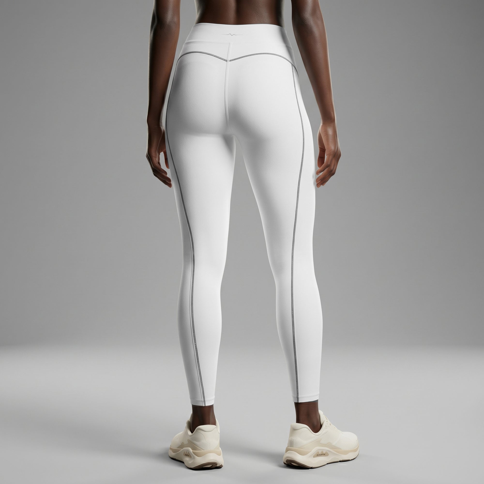 LYRA — Legging sport femme taille haute — Blanc — Galaya Paris