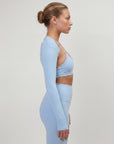 Women's cropped sports top Tara – Long sleeves – Yoga & Pilates – Galaya