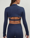 Top sport femme cropped Tara – Manches longues – Yoga & Pilates – Galaya