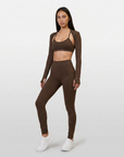 Women's cropped sports top Tara – Long sleeves – Yoga & Pilates – Galaya
