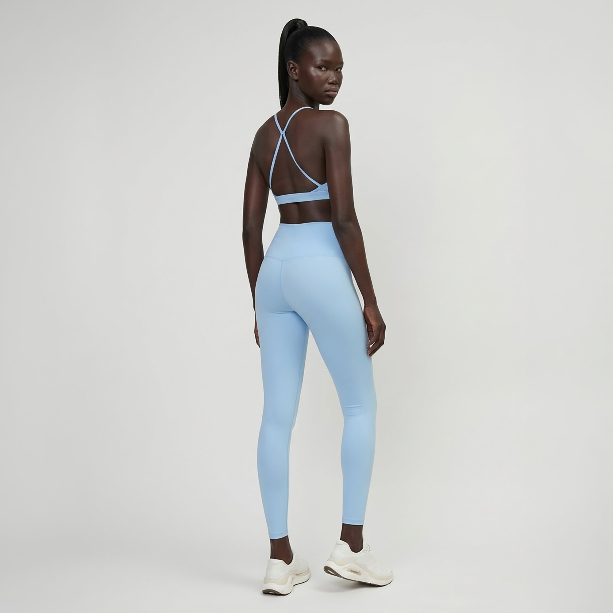 ZANIA — Legging 7/8 taille haute — Bleu — Galaya Paris
