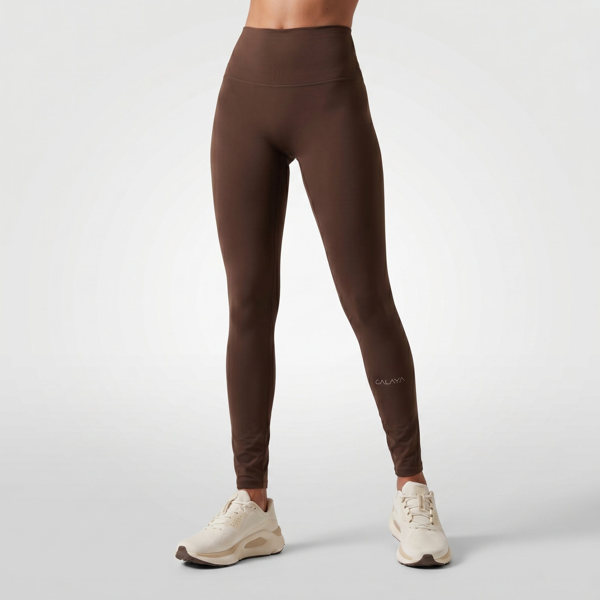 ZANIA — Legging 7/8 taille haute — Marron — Galaya Paris