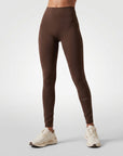 ZANIA — Legging 7/8 taille haute — Marron — Galaya Paris