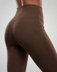 ZANIA — Legging 7/8 taille haute — Marron — Galaya Paris