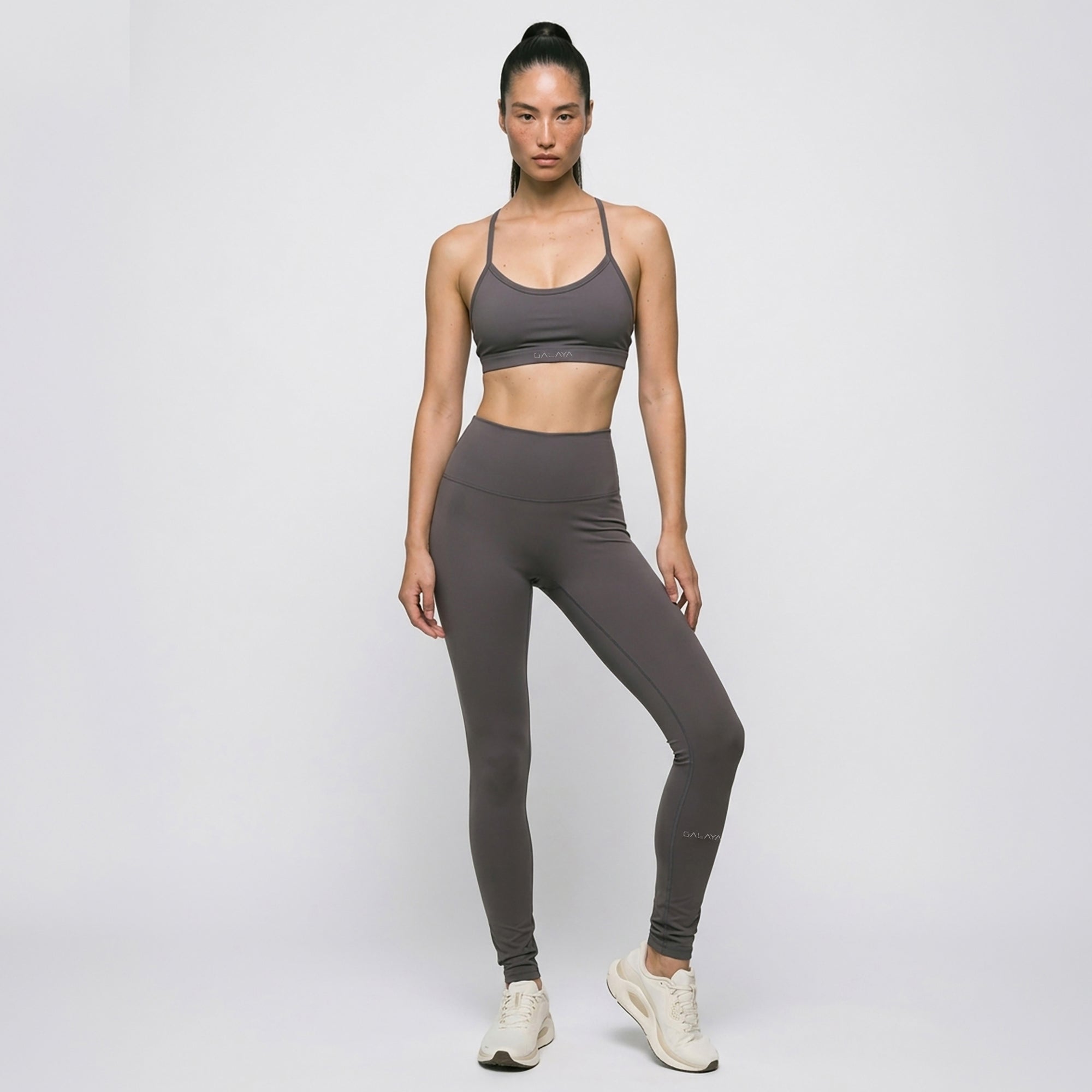 ZANIA — Legging 7/8 taille haute — Gris — Galaya Paris
