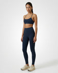 ZANIA — Legging 7/8 taille haute — Bleu marine — Galaya Paris