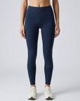 ZANIA — Legging 7/8 taille haute — Bleu marine — Galaya Paris