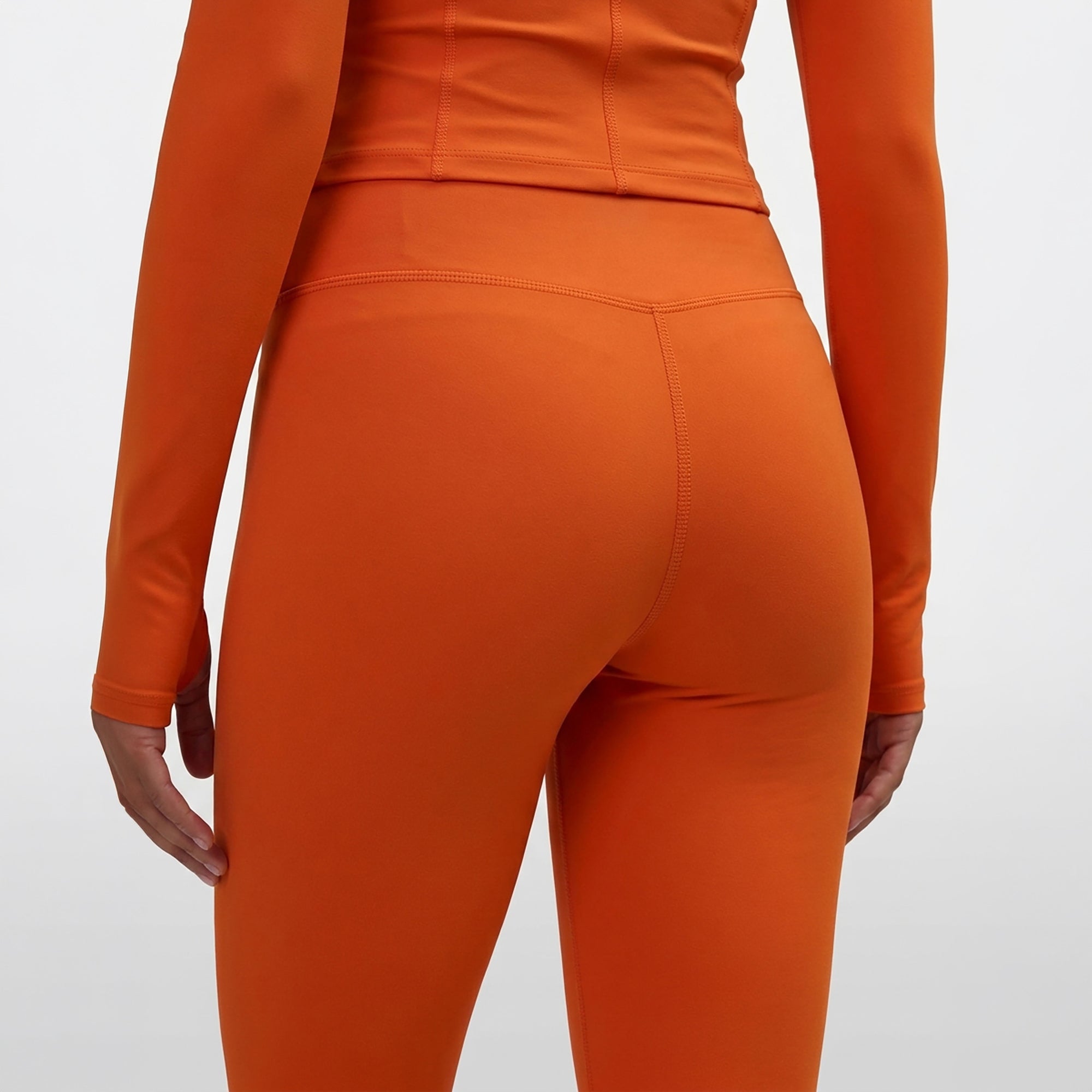 ALTAIR — Pantalon Flare de Yoga — Orange — Galaya Paris