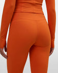 ALTAIR — Pantalon Flare de Yoga — Orange — Galaya Paris