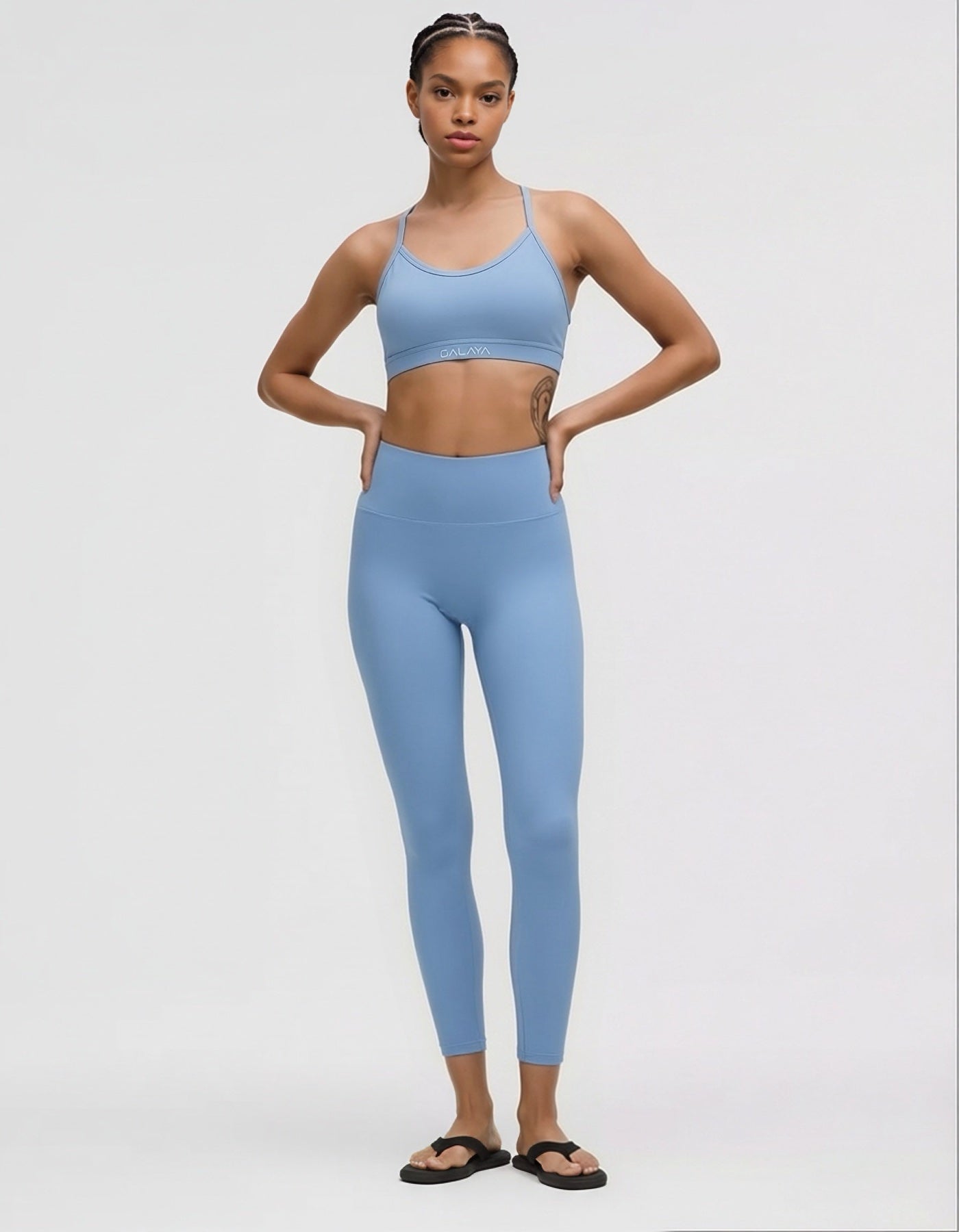ATRIA — Bleu — Brassière Cross-back — Galaya Paris