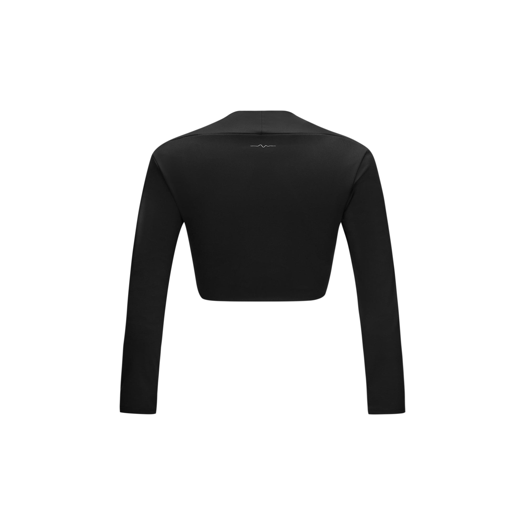 TARA — Top Cropped Manches Longues — Noir — Galaya Paris
