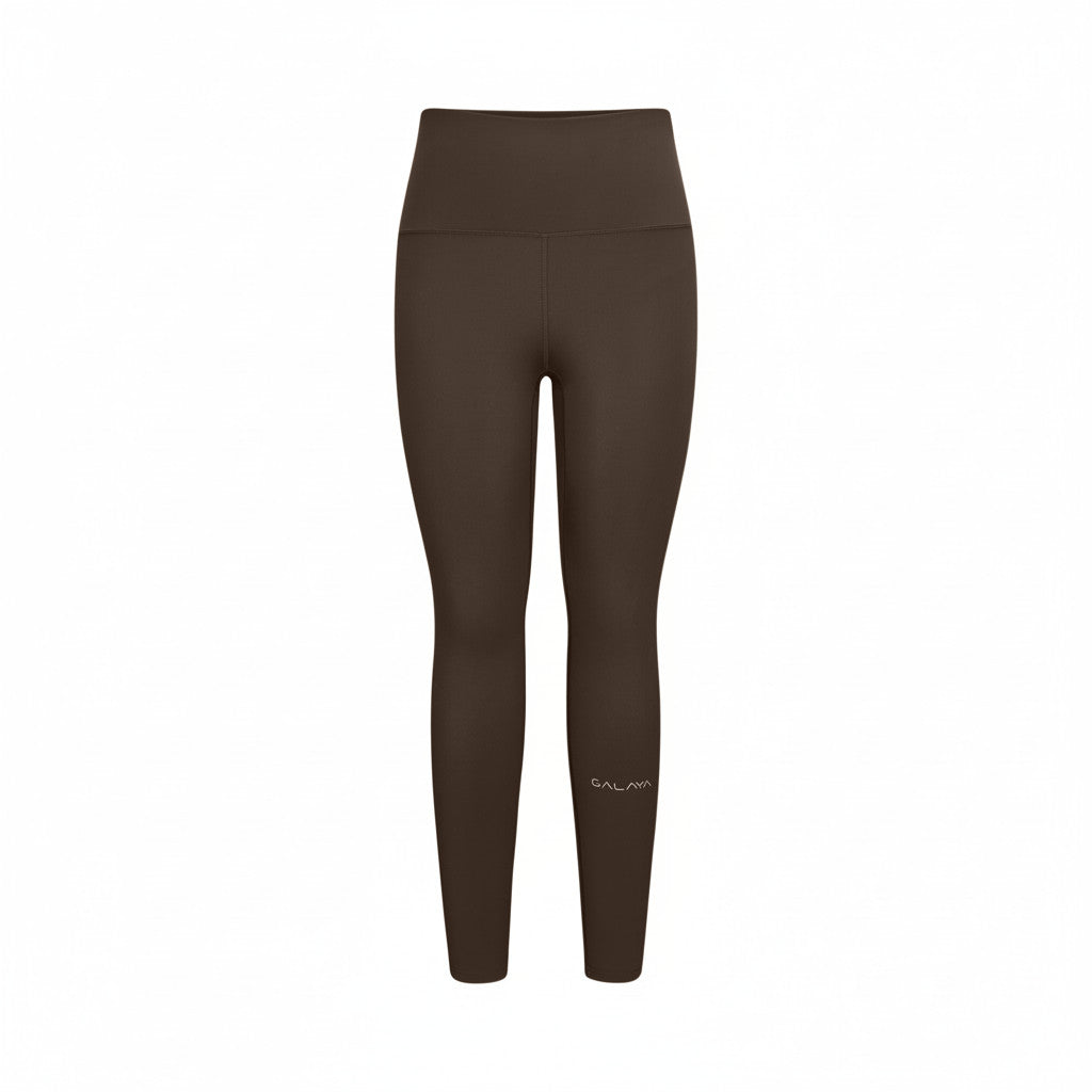 ZANIA — Legging 7/8 Taille Haute — Marron — Galaya Paris
